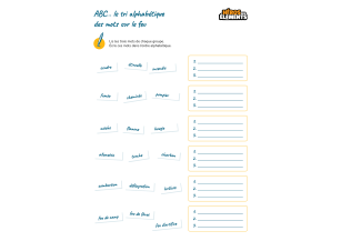 Classer les mots par ordre alphabétique
