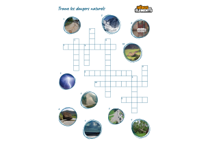 Mots croisés sur les dangers naturels