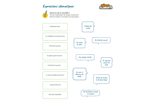 Expressions idiomatiques