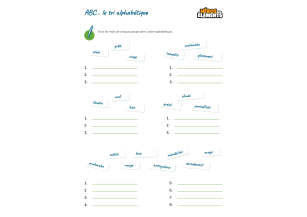 Classer les mots par ordre alphabétique